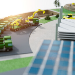 3D-Visualisierung: Close-Up Darstellung Transportlogistik